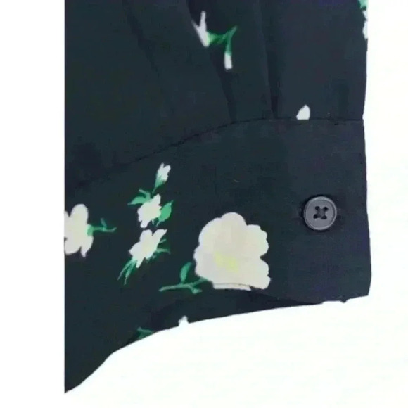 Banana Republic Women’s Drapery Classic Textured Floral Blouse - Picture 10 of 11